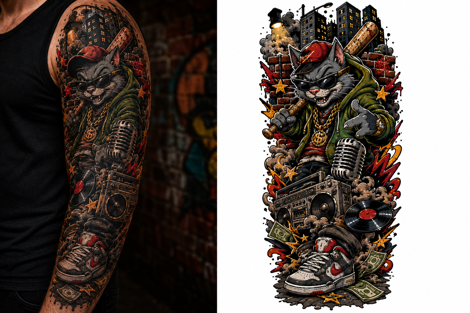 Alley Rap King tattoo model preview